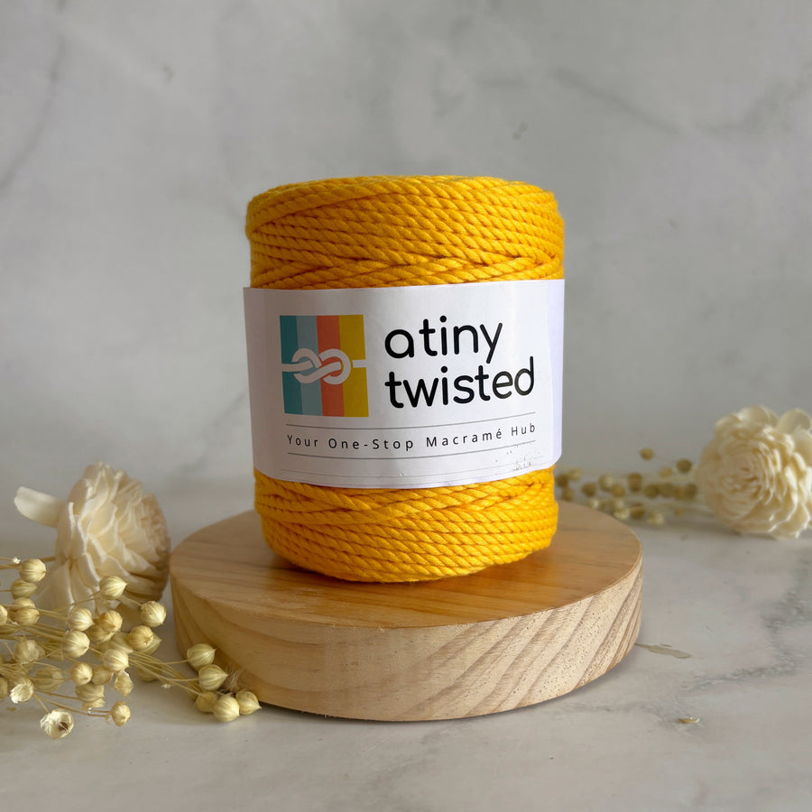 Mustard Yellow - 2mm/3mm/4mm Twisted